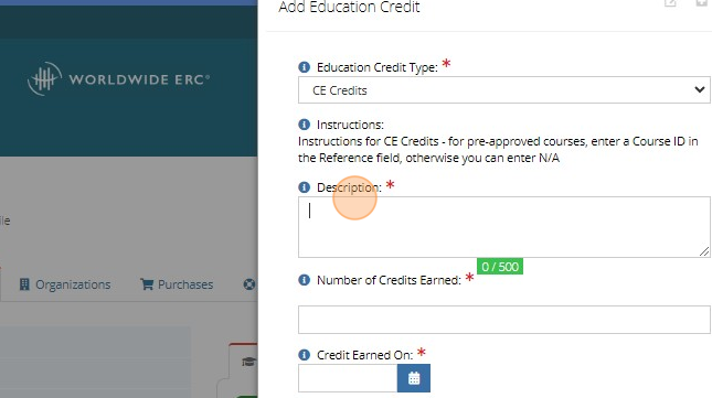How to Add CE Credits to My Profile - Step 4
