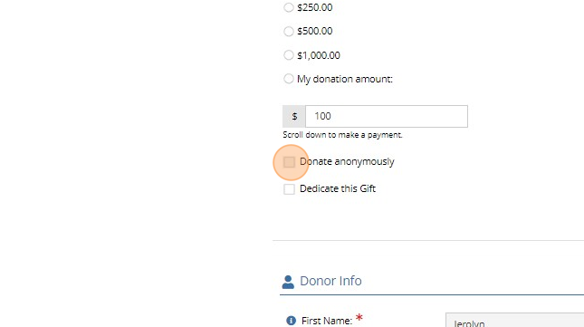 How to Donate to the Foundation - Step 4