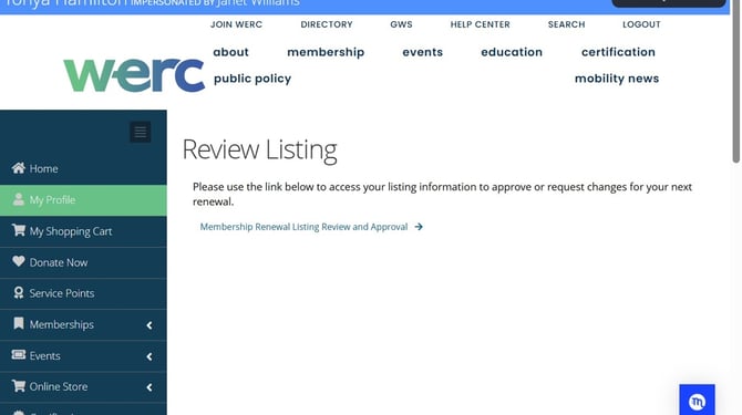 Approve Membership Renewal Listings in Talenteverywhere - Step 0