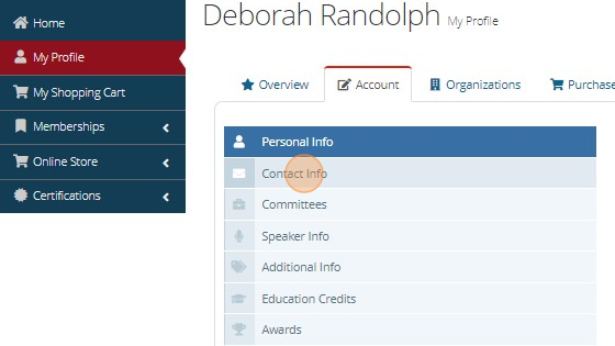 Guide to Navigating and Editing User Account Information - Step 2