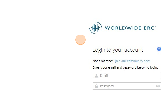 Resetting Password for WERC Account - Step 1