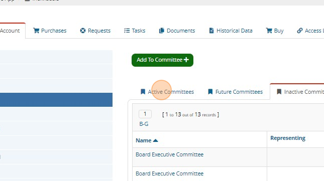 Searching and viewing account committee information on the website - Step 13